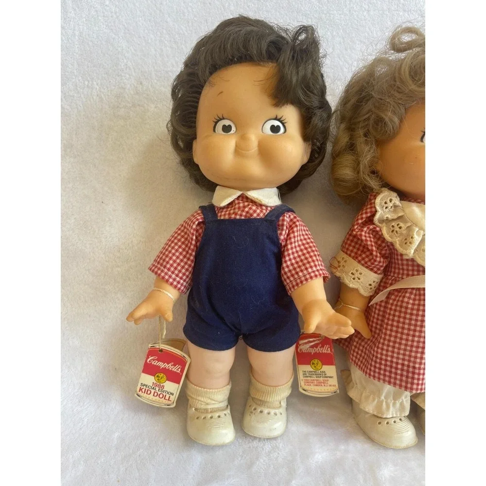 Vintage Campbell's‎ Soup Kids Dolls Boy & Girl Set Special Edition Vinyl 1988